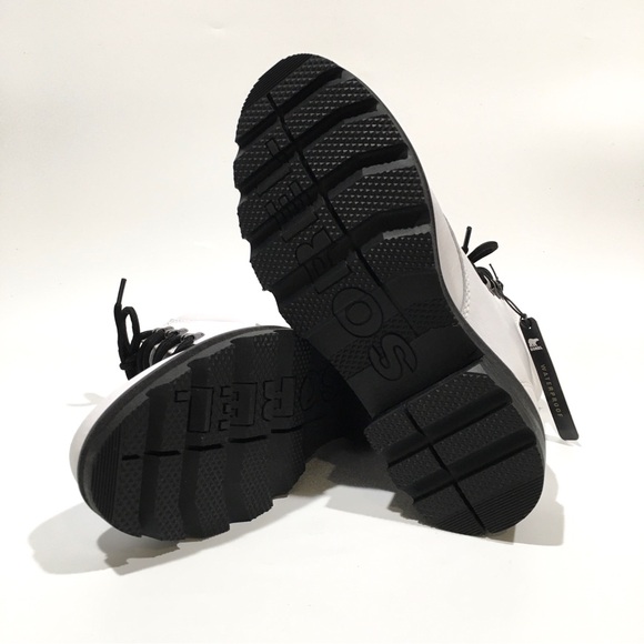 SOREL LENNOX LACE STKD WATERPROOF COMBAT BOOTS -WHITE LEATHER -WOMEN’S US 8 -NEW - Picture 7 of 7